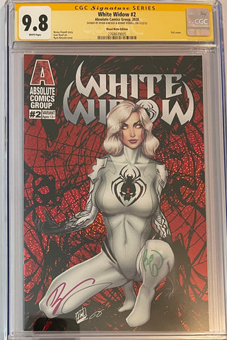 9.8 CGC – White Widow #02 – Blood Webs Kincaid – 2 Signatures Yellow Label