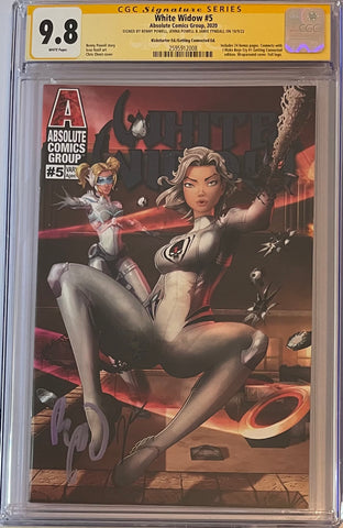 9.8 CGC – White Widow #05 – Getting Connected Chris Ehnot – 3 Signatures Yellow Label