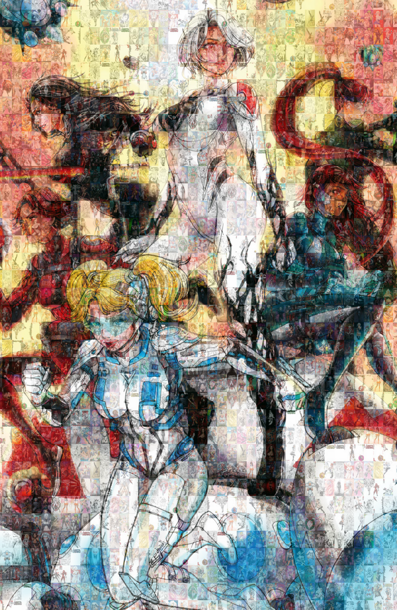 White Widow #5 METAL - NYCC Anniversary Mosaic - Vanessa Tolentino