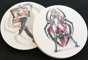 White Widow Coaster – Set of Two